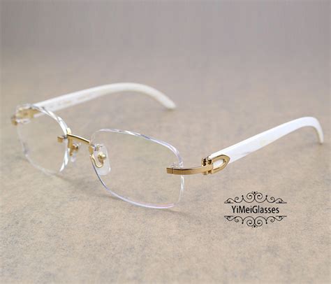 cartier rimless glasses replica|authentic cartier buffalo horn glasses.